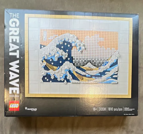 LEGO Art Hokusai The Great Wave 31208 Complete Set 1810 pcs 18+ Soundtrack