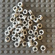 Lego Lot Light Bluish Gray 32123b Technic Bush 1/2 Smooth w Axle Hole (qty 50)