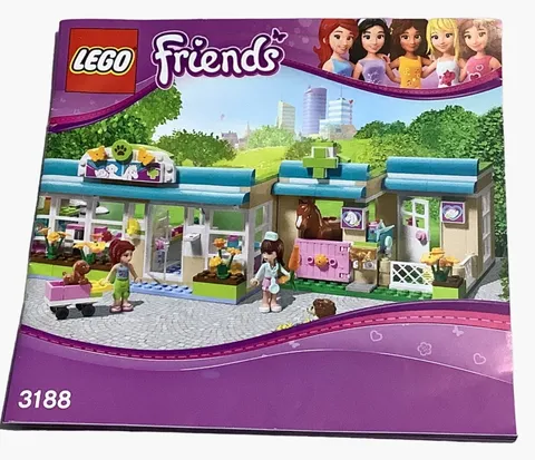 Lego Friends Heartlake Vet #3188 Isostructural Manual Booklet only