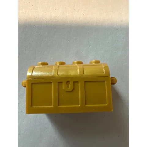 LEGO Pearl Gold Treasure Chest with Hinged Lid 2x4 Base 4738 4739 Accessory