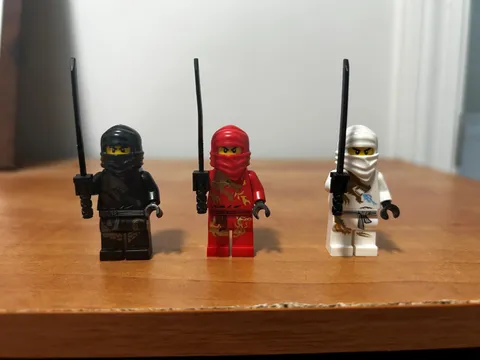 LEGO Ninjago DX Minifigures Lot. KAI, COLE, ZANE, RARE, With Weapons