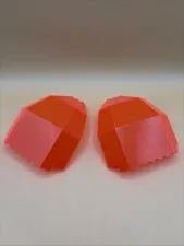 Lego 2409 2x Disc Trans Neon Orange 6983 Space Ice Planet