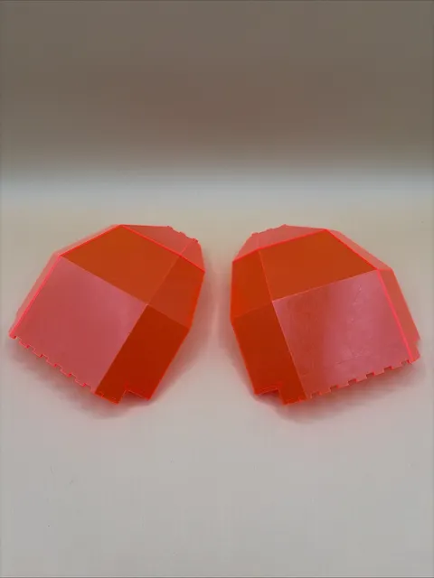 Lego 2409 2x Disc Trans Neon Orange 6983 Space Ice Planet