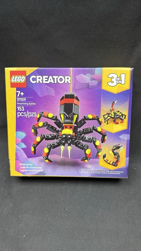 LEGO Creator 3in1 Surprising Spider 31159 Building Toy Set 153 Pieces New Sealed