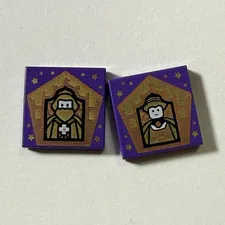 LEGO Printed Purple 2x2 Tile Harry Potter Advent Calendar Part Lot of 2