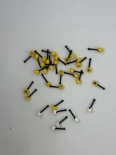 LEGO Antenna Small Base with Black Lever (4592 / 4593) 25 yellow and 6 white ALL