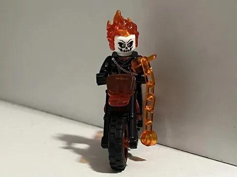 Lego Marvel Ghost Rider Minifigure Custom Printed