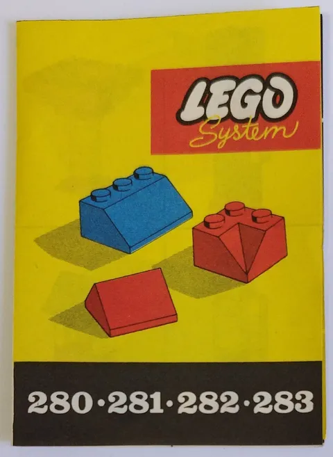Lego System 280 281 282 283 Original Tetto Instruction Sheets 1960’s