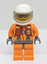 LEGO Coast Guard Rescuer Town City Sea Pilot Minifigure Figure RARE 60015