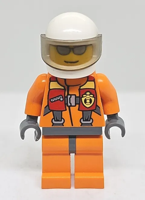 LEGO Coast Guard Rescuer Town City Sea Pilot Minifigure Figure RARE 60015