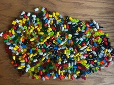 Lego Small Pieces Lot. 1x1, Slopes, Cones, Flat Round Dots & Squares, Misc.