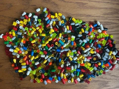 Lego Small Pieces Lot. 1x1, Slopes, Cones, Flat Round Dots & Squares, Misc.