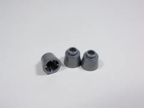 LEGO 3 Flat Silver Round 1x1 Fez Hat Cones O1