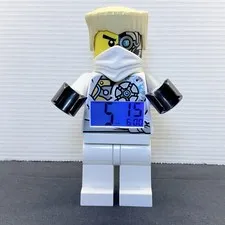 LEGO Ninjago Zane 9" Alarm Clock Minifigure - Tested Working