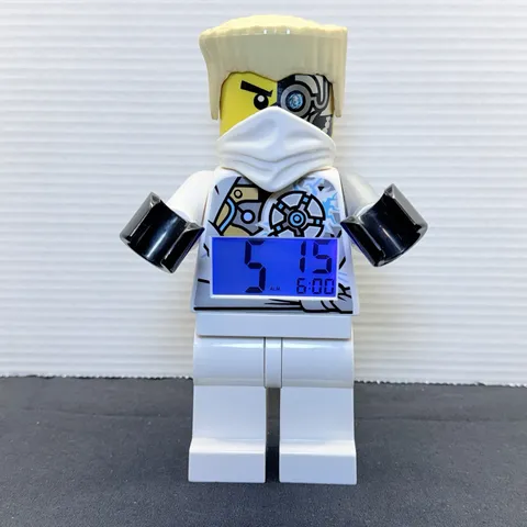 LEGO Ninjago Zane 9" Alarm Clock Minifigure - Tested Working