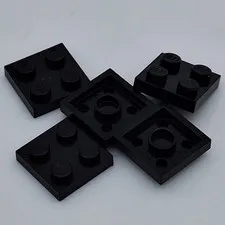 Lego - 5 Basic Black Plate 2 x 2 3022