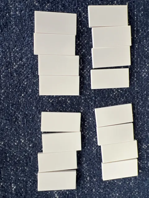 LEGO 87079 White Tile 2 x 4 Bulk 16 Pieces