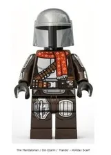 LEGO Star Wars Mandalorian Minifigure Holiday Scarf Plastic Character Figure