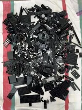Lego  2 Pounds Random Pieces Plates Building Blocks Bulk Lot BLACK