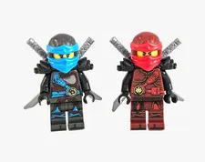 LEGO Ninjago Nya & Kai Hands of Time Dual Sided heads Minifigures & Weapons