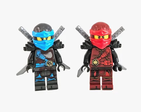 LEGO Ninjago Nya & Kai Hands of Time Dual Sided heads Minifigures & Weapons