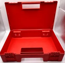 Lego 80s Red Storage Carrying Case Appr 11 Inches x 7 1/2 Inches