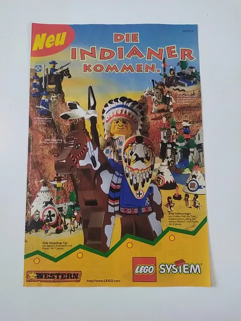 Rare Advertising Flyer Promo Sheet LEGO Western 6746 6766 6709 6706 6718 1997 #2