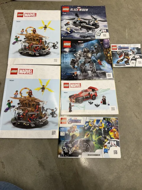 LEGO Marvel Instruction Manual Lot 76261 76190 76162 Avengers Spider-Man