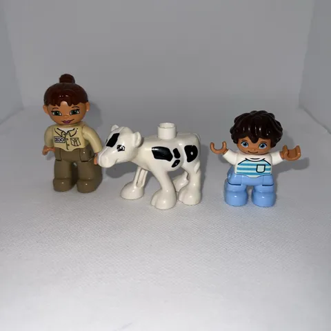 Lego Duplo Figures Lot Cow Zookeeper Child