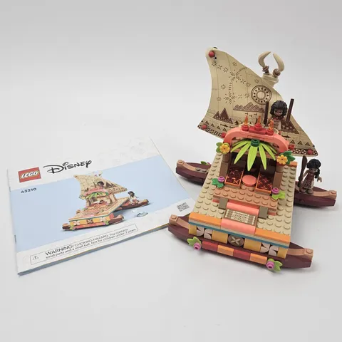 LEGO Disney: Moana's Wayfinding Boat 43210 (99% Complete - Missing Dolphin)