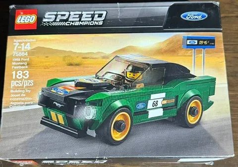 LEGO Speed Champions 75884 1968 Ford Mustang Fastback Complete w/ Box Manual
