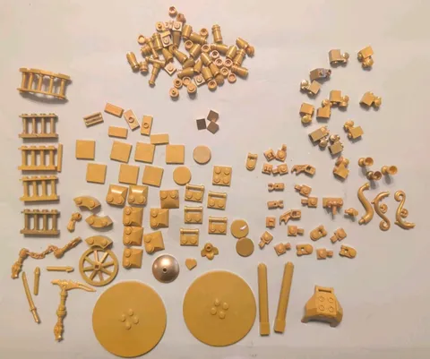 Over 100 pcs LEGO Pearl Gold Specialty Parts