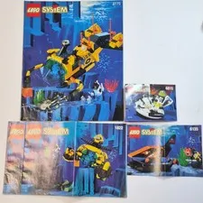 LEGO Aquazone Manuals Lot 6175 Crystal Explorer 6135 Spy Shark 6815 Hydrojet