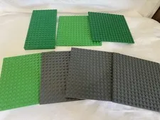 Lot of 7 Lego Base Plates Thick Thin #51 