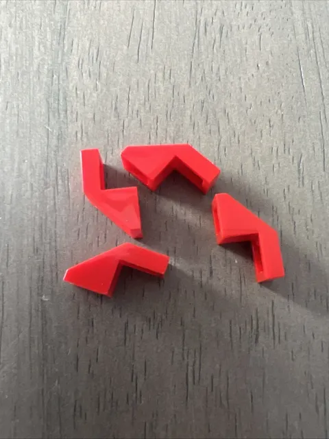 LEGO 28192 Red Slope 45 2 x 1 with Cutout without Stud 4 Pieces