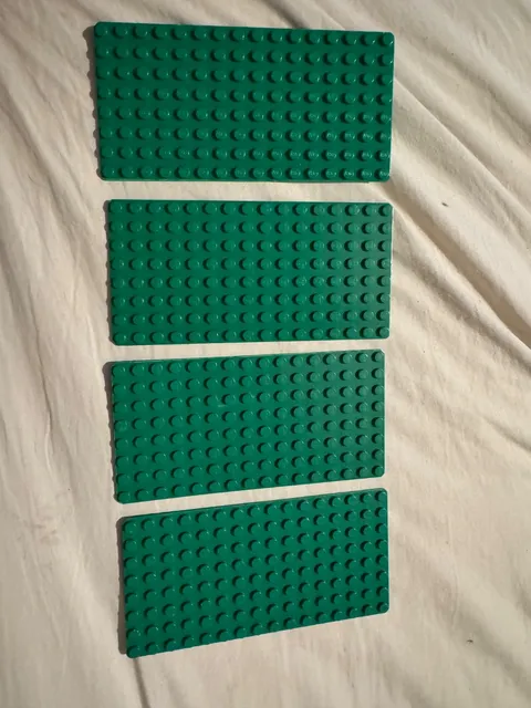 4 Vintage 8 x 16 LEGO Building Plates - 4 Flat Pieces Only
