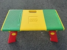 LEGO Plastic Storage Container w/ Handle, 2 Compartments, Yellow/Green/Red
