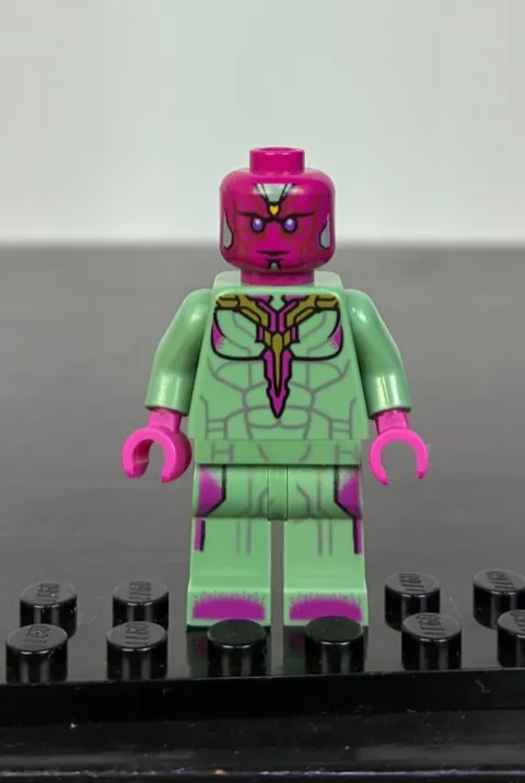 Lego Vision Yellow Spot Marvel Super Heroes 76103 76067 sh0303 (No cape)