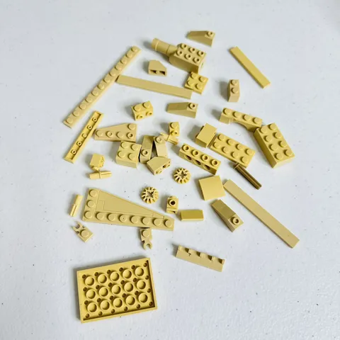 Vintage 1980's Lego Brick Lot Beige Building Block Pieces As Pictured