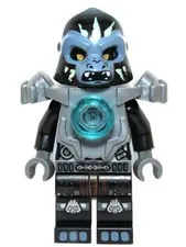 LEGO® Minifigure LEGENDS OF CHIMA loc068 Gorzan Flat Silver Heavy Armor
