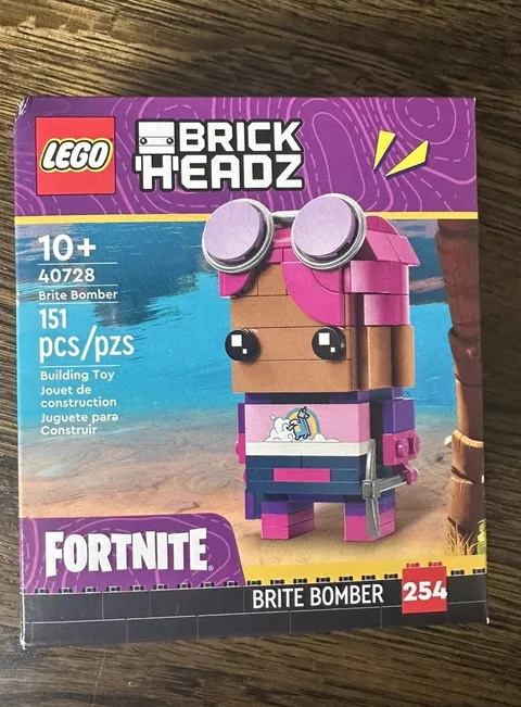 LEGO 40728 Fortnite Brick Headz Brite Bomber BrickHeadz Authentic US Seller