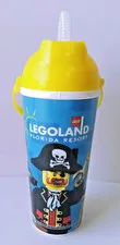 Legoland Florida Resort Drinking Tumbler With Straw Theme park Yellow / Blue