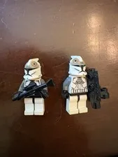LEGO Star Wars Clone Gunner Minifigures with Blasters Clone Wars Lot of 2