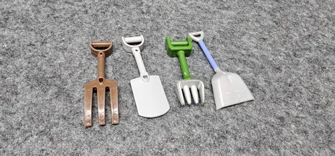 Duplo Lego Shovel and Pitchfork Plus 2 Other Toy Shovel Digger 