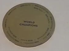 B NEW Lego 6 x 6 Round Tile Dark Tan "World Champions" 7212pb006 43020