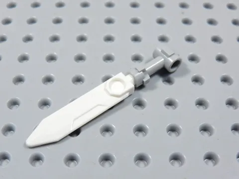 LEGO Light Bluish Gray Dual Hilt w/ White Blade Sword Weapon Minifig BQ