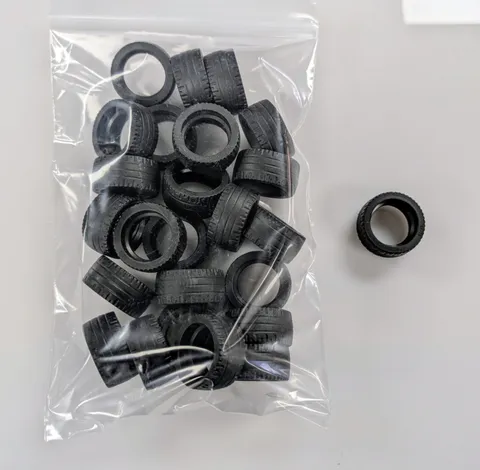 LEGO Parts - Black Tire 24 x 12 Low - No 18977 - QTY 25