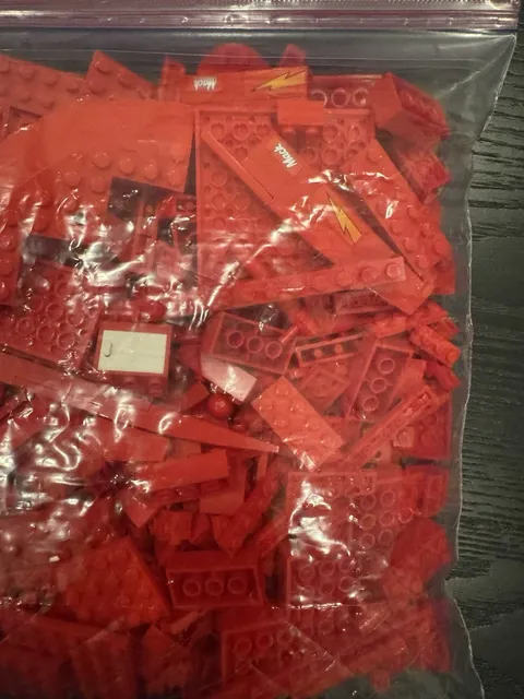 LEGO Red Bricks Plates pieces 1 LB Pound Clean and Sorted Sanitized