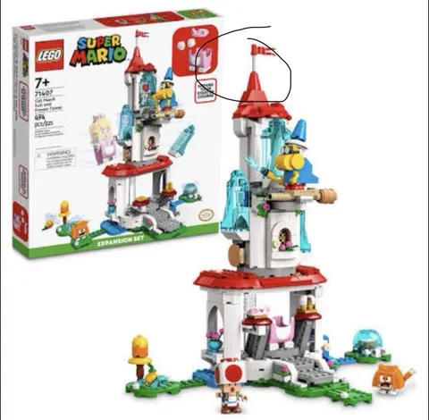 LEGO Super Mario: Cat Peach Suit and Frozen Tower (71407) *RETIRED* Flaw
