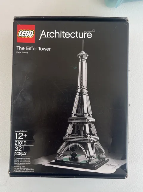 Lego Architecture ~ The Eiffel Tower (21019) with Box & Instructions Read Bio!!